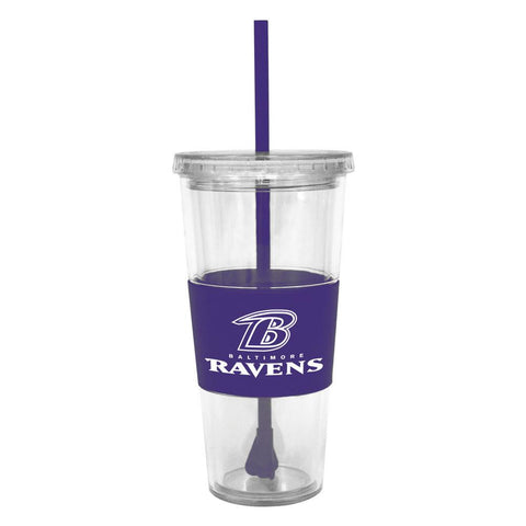 Lidded Cold Cup With Straw - Baltimore Ravens