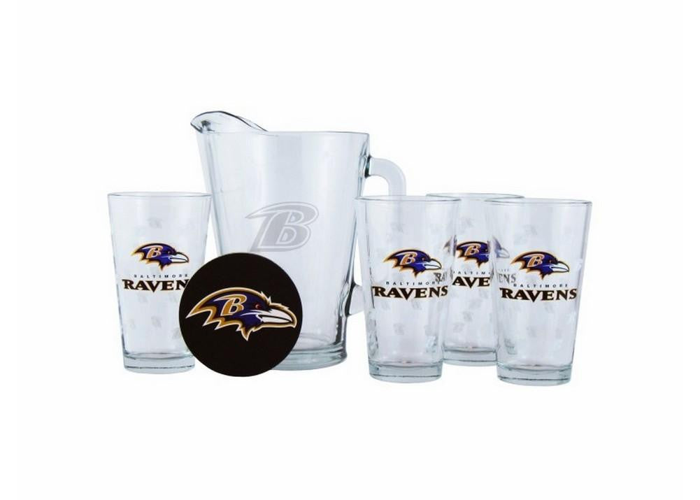 NFL Baltimore Ravens Plastic Pitcher Tailgate Set