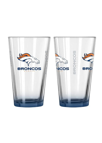 Boelter 16 ounce Elite Pint Glass NFL Denver Broncos