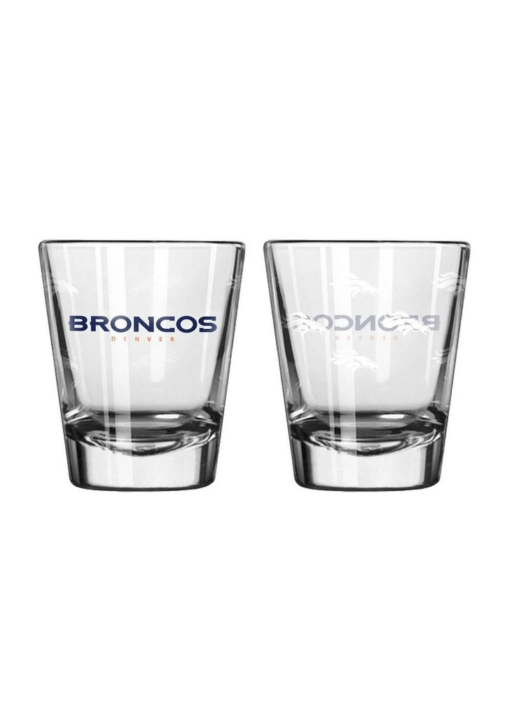 Boelter 2 ounce Satin Etch Shot Glass NFL Denver Broncos