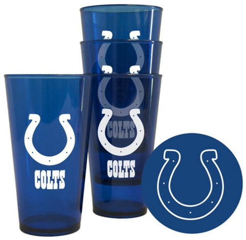 Boelter NFL Indianapolis Colts 4 pack Beverage Glass Set