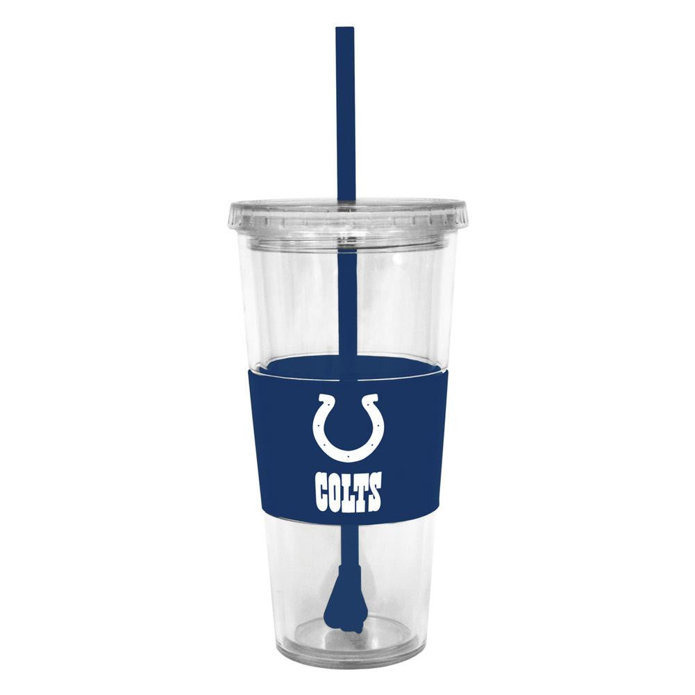 Lidded Cold Cup With Straw - Indianapolis Colts