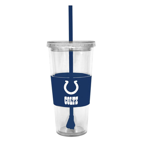 Lidded Cold Cup With Straw - Indianapolis Colts