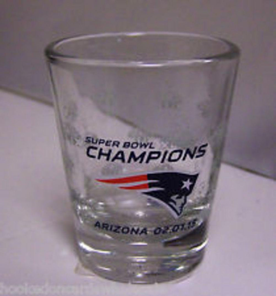 Boelter 2-Ounce Satin Etch Shot Glass - NFL New England Patriots Super Bowl 49 Champs
