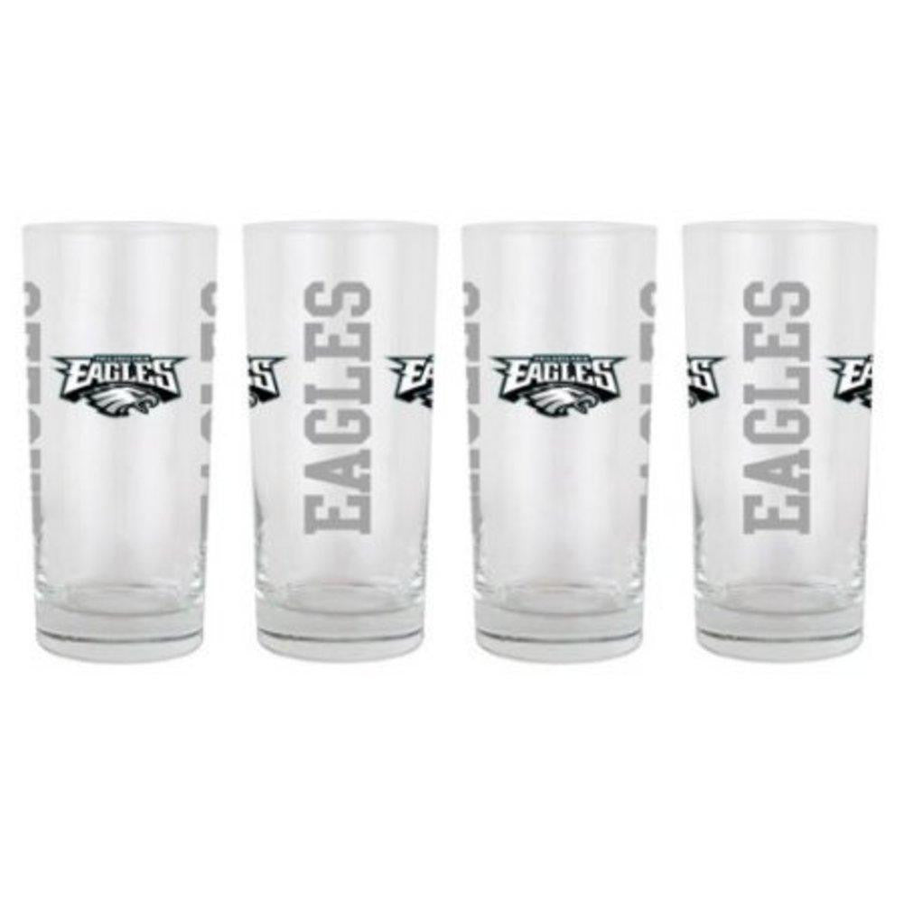 Boelter NFL Philadelphia Eagles 4 pack Beverage Glass Set