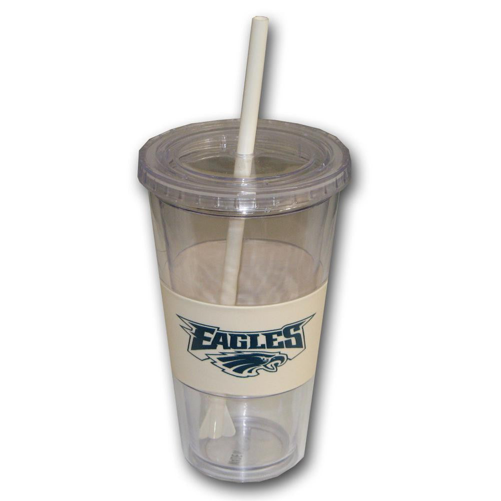 Lidded Cold Cup With Straw - Philadelphia Eagles