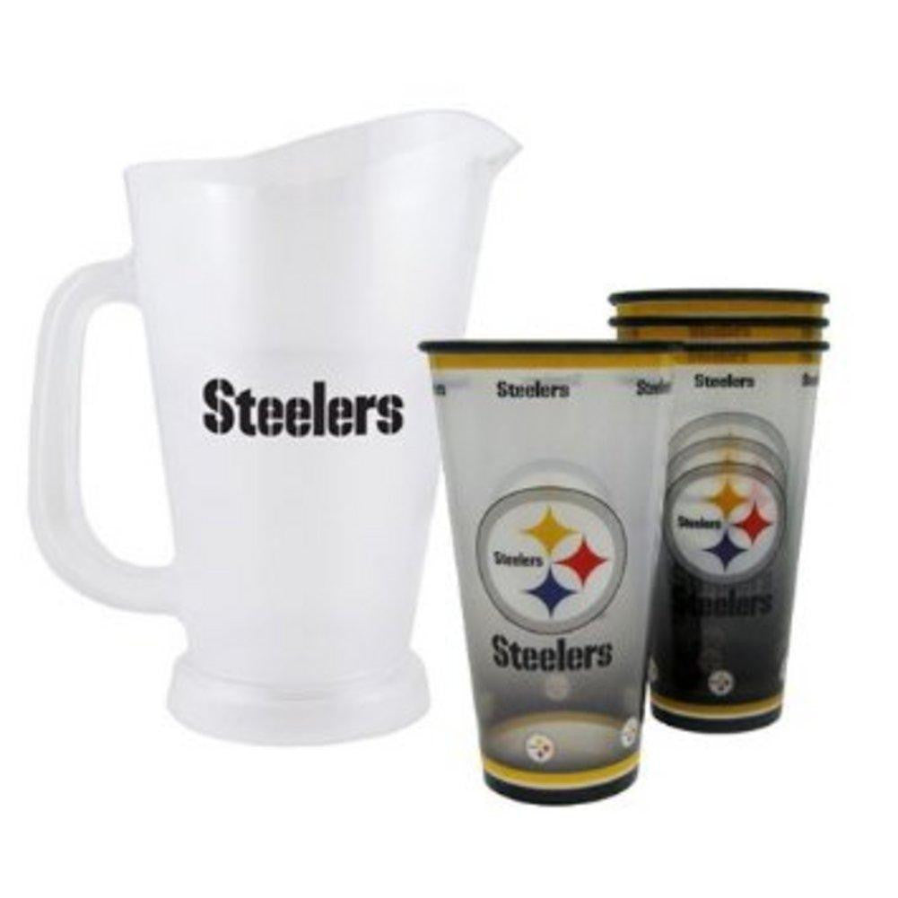 NFL BOELTER 32oz PITCHER & CUP SET-Pittsburgh Steelers