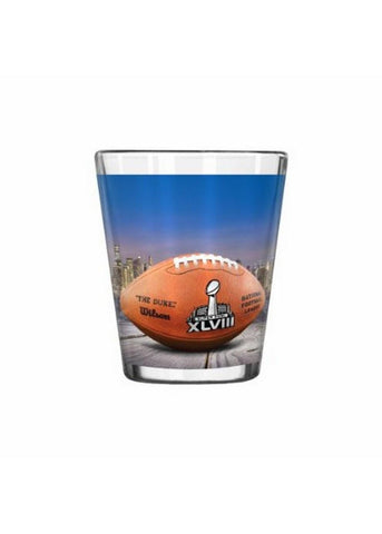NFL Super Bowl XLVIII Sublimated Glass Shot  2-Ounce