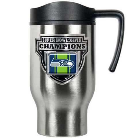 Super Bowl 48 15oz Stainless Steel Travel Mug