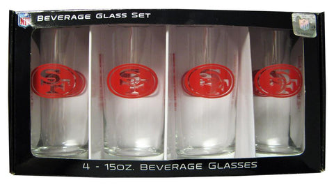 Boelter 4 pack Beverage Glass Set NFL San Francisco 49ers