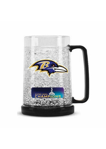 Crystal Freezer Lidded Straw Tumbler - Super Bowl Champs - Baltimore Ravens