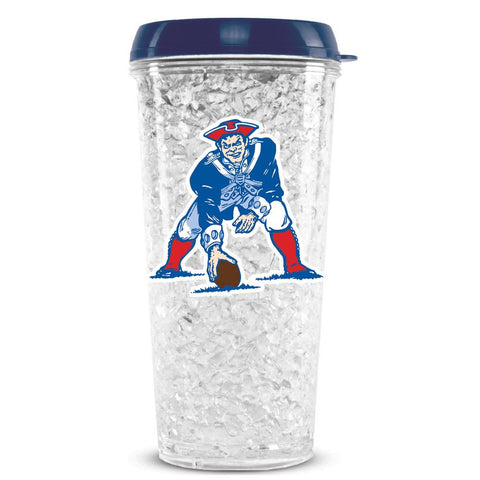 Duckhouse Crystal Tumbler With Straw - Throwback New England Patriots