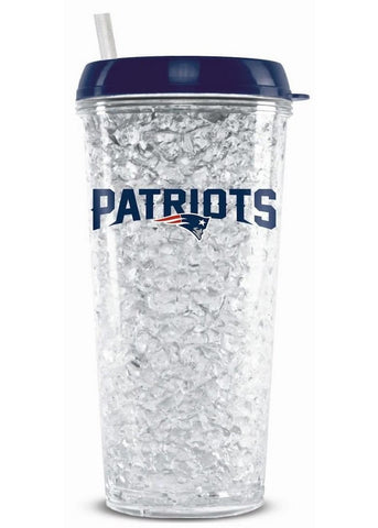 Duckhouse Crystal Tumbler With Straw - New England Patriots