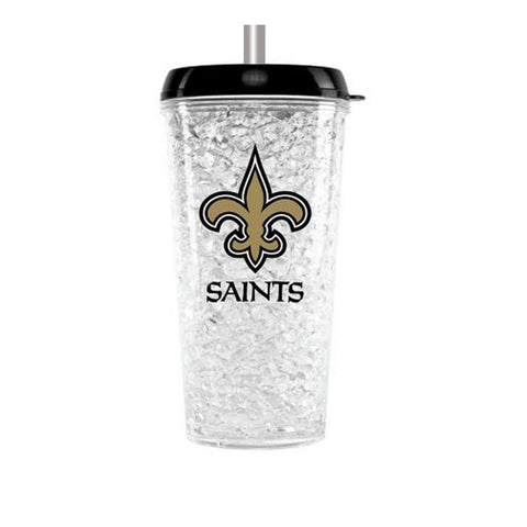 Duckhouse Crystal Tumbler With Straw -  New Orleans Saints