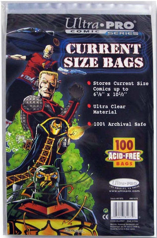 Ultra Pro Current Size Bags 6 ee X 10 38e (100Pack)