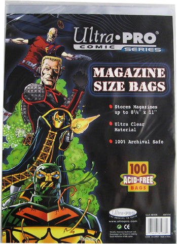 Ultra Pro Magazine Size Bags, 8 58e X 10 1516e  (100Pack)