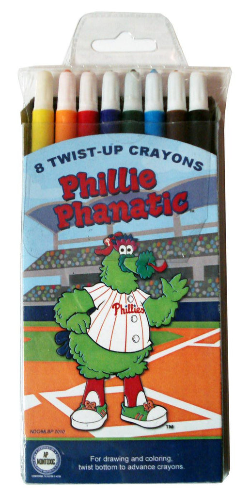 National Design 8-Pack Crayons - MLB Philadelphia Phillies Phillie Phanatic Mascot