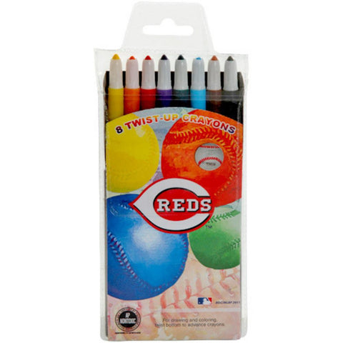 National Design 8-Pack Twist Crayons - MLB Cincinnati Reds