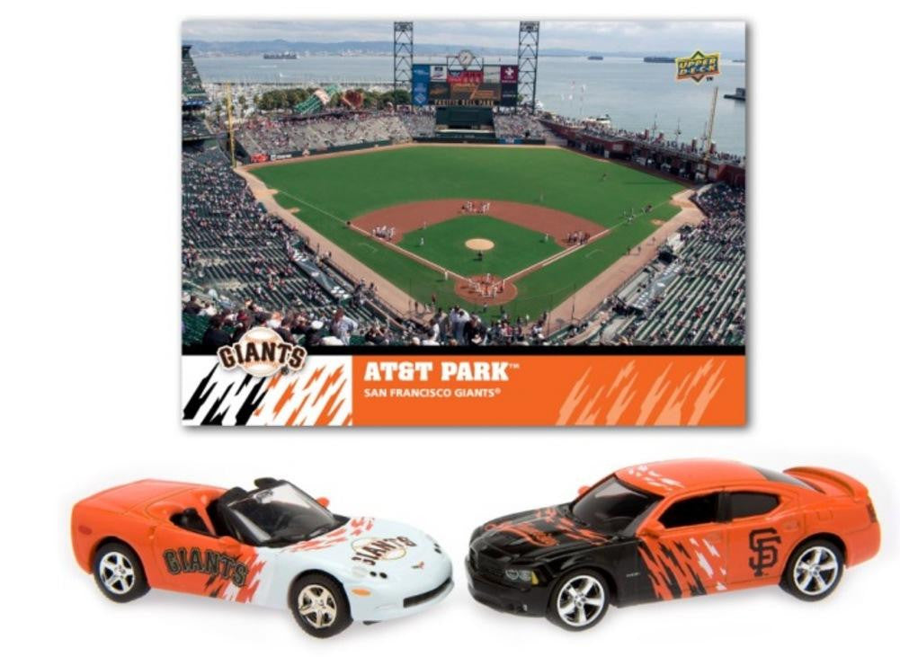 Upper Deck San Francisco Giants 2008 MLB Dodge Charger and Chevrolet Corvette with Stadium Card