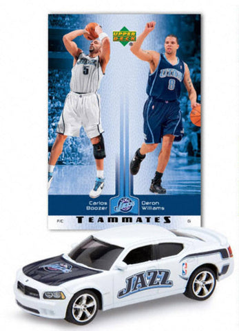 NBA 1:64 Dodge Chargers Diecast With Basketball Card - Jazz