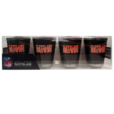 4 piece shot glass set - Cleveland Browns