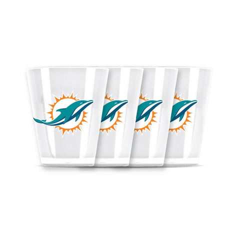 4 piece shot glass set - Miami Dolphins
