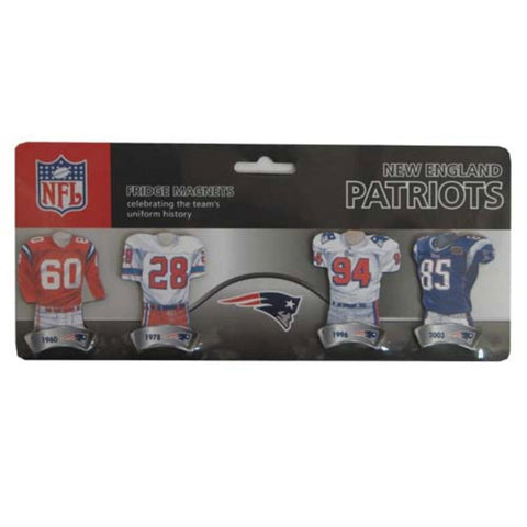 NFL New England Patriots Uniform Magnet Set (4 Pack)