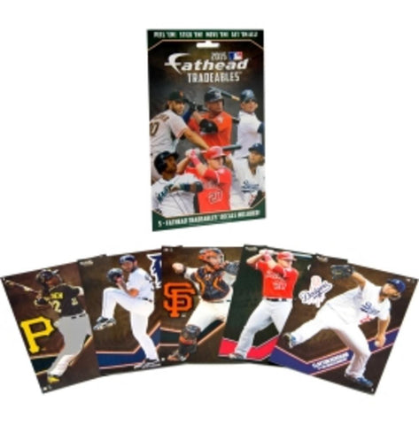 5 randomly selected 5x7 inch, peel & stick MLB tradeables per pack. Collect all 25!