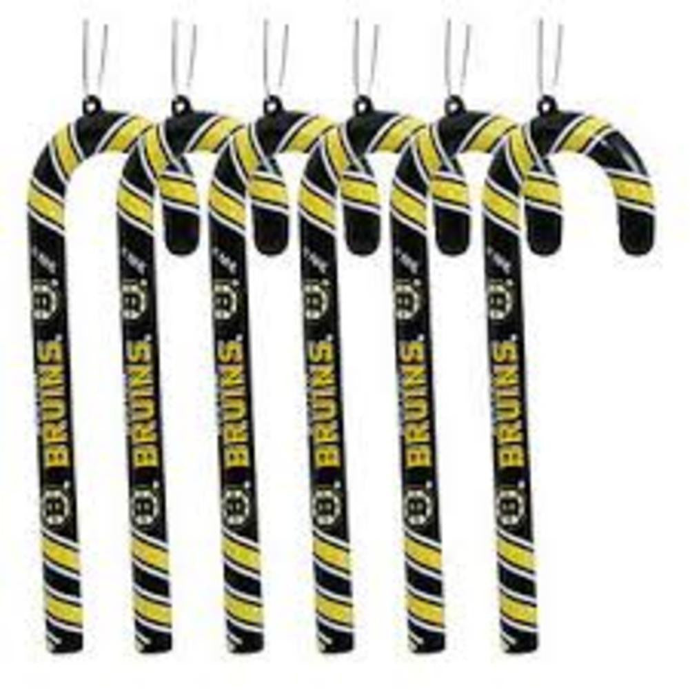 NHL Boston Bruins Candy Cane Ornament Set