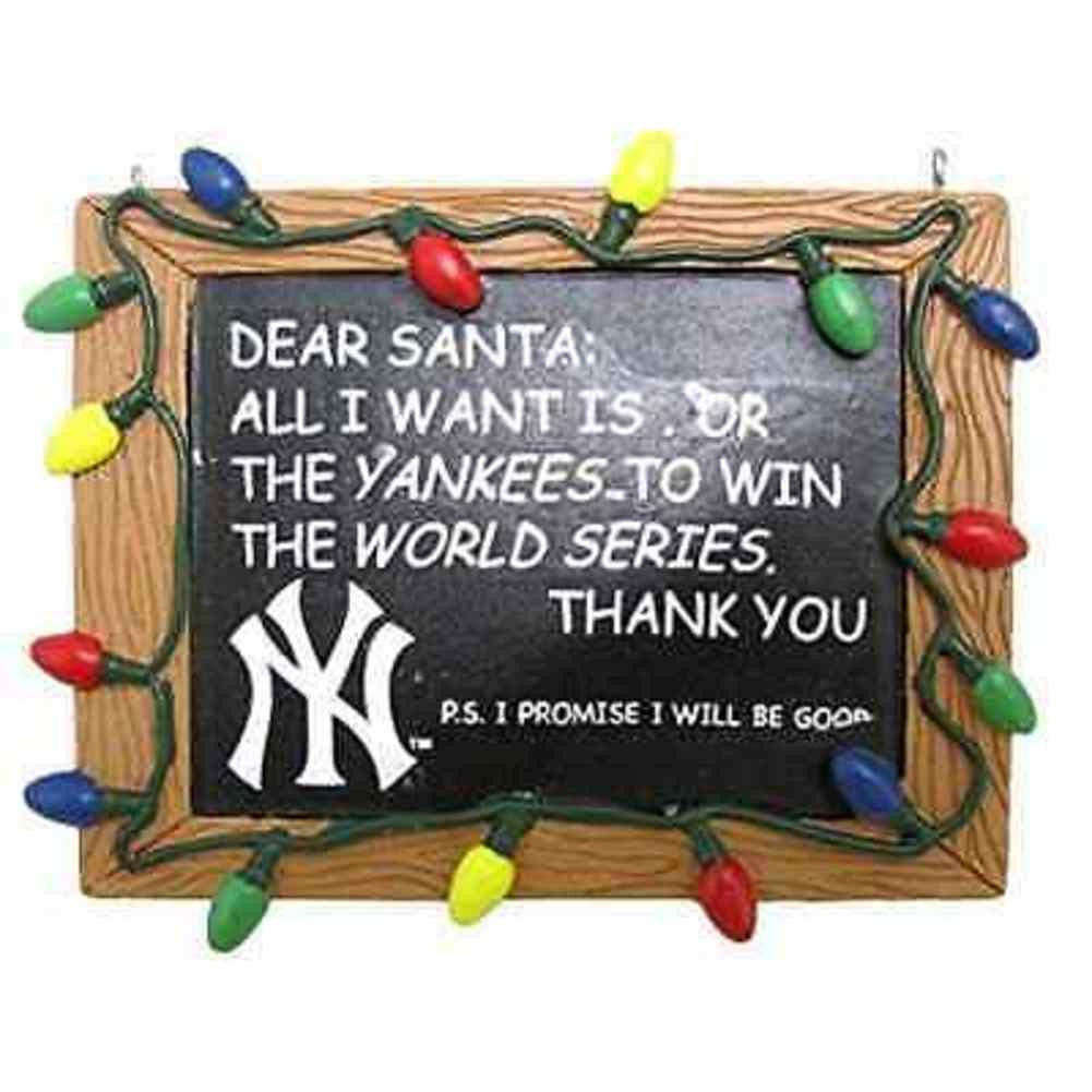 New York Yankees Resin Chalkboard Sign Ornament