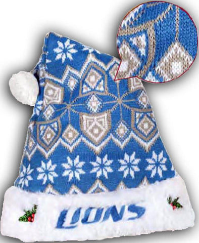 Detroit Lions 2015 Knit Santa Hat