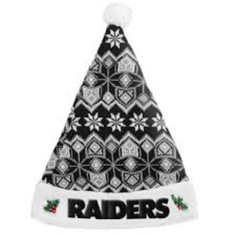 Oakland Raiders 2015 Knit Santa Hat