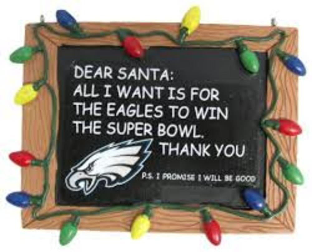 Philadelphia Eagles Resin Chalkboard Sign Ornament