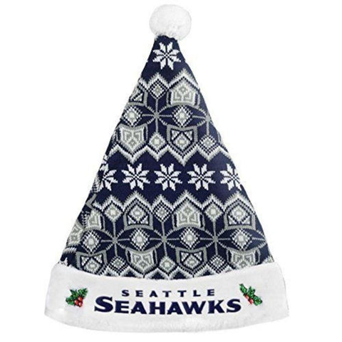 Seattle Seahawks 2015 Knit Santa Hat