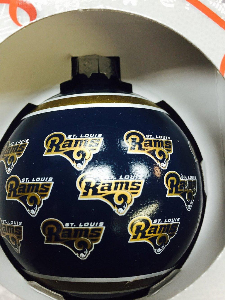 Saint Louis Rams Repeat Print Glass Ball Ornament