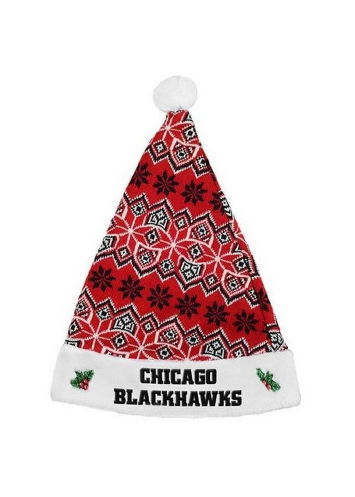 Forever Collectibles NHL Chicago Blackhawks 2015 Knit Santa Hat