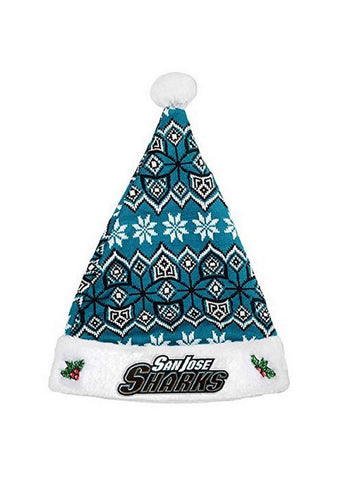 Forever Collectibles NHL San Jose Sharks 2015 Knit Santa Hat