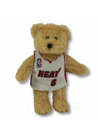 NBA Miami Heat LeBron James 8-Inch Fuzzy Jersey Bear - Home
