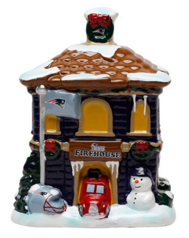 New England Patriots NFL Football Christmas Holiday Village Firehouse Figurine