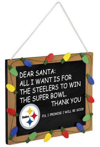 Pittsburgh Steelers Holiday Chalkboard Sign