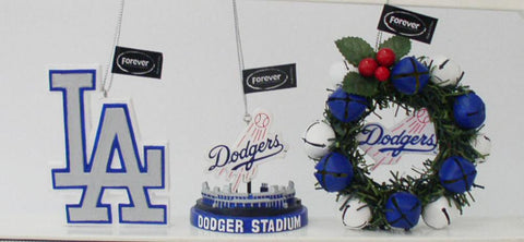3 Pack Ornament Los Angeles Dodgers