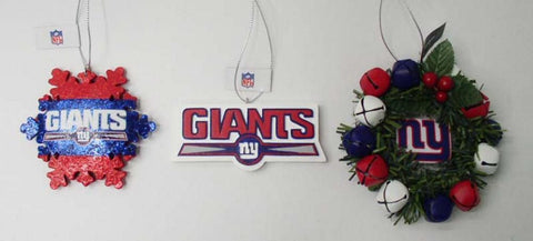 3 Pack Ornament New York Giants