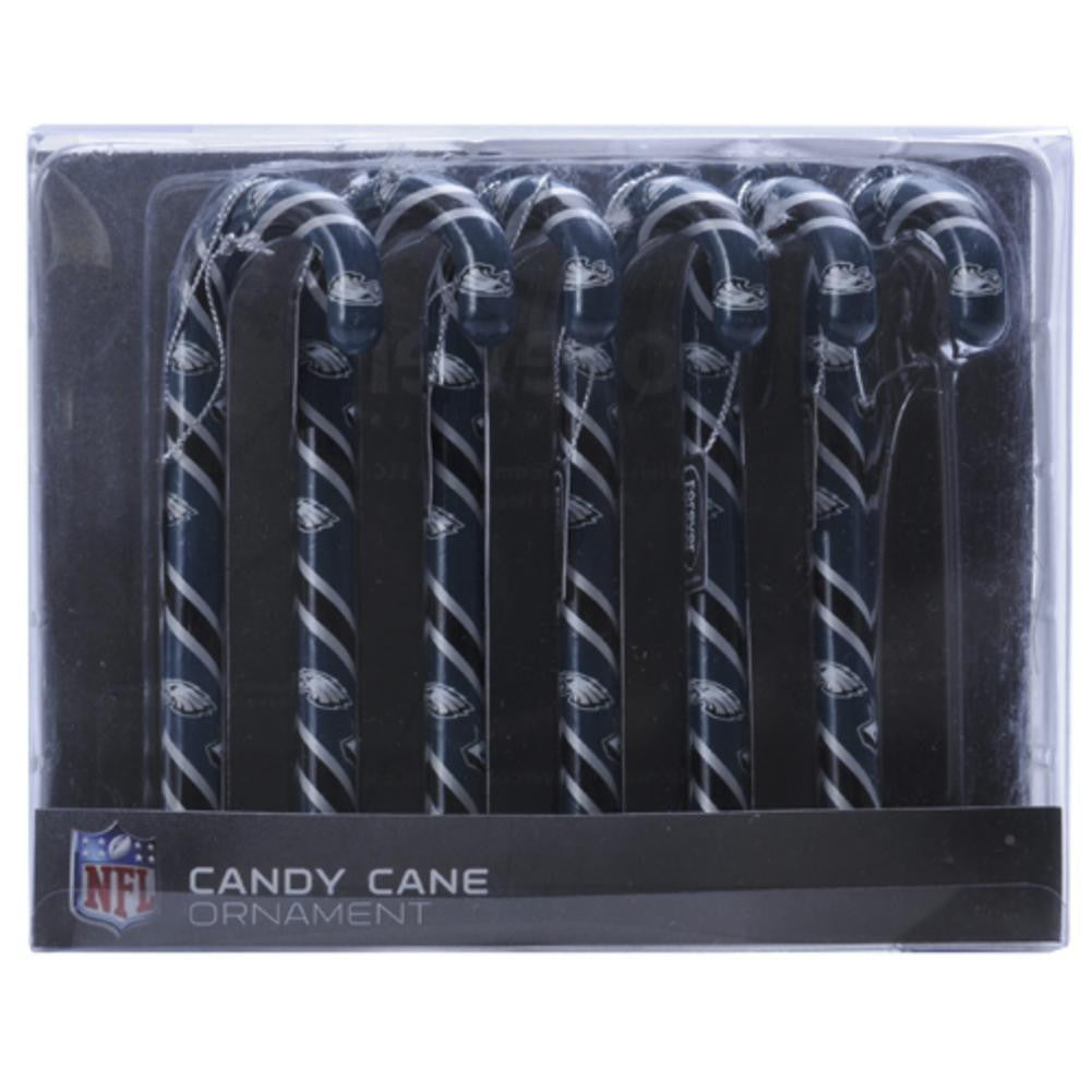 Philadelphia Eagles NFL Candy Cane Ornament Set of 6