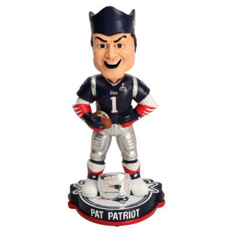 New England Patriots Mascot Super Bowl Xlix Champions Bobble - Pat Patriot