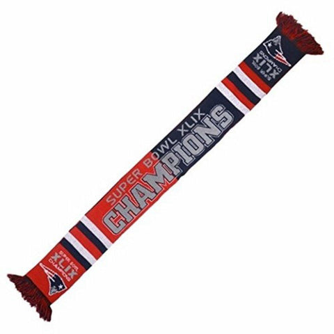 New England Patriots Super Bowl Xlix Champions Acrylic Scarf