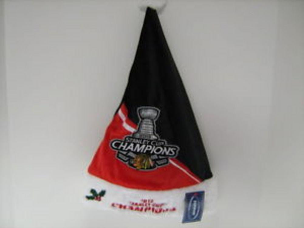 Chicago Blackhawks Stanley Cup champions Santa Hat