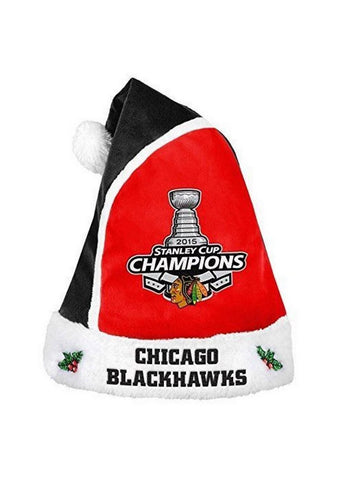 Forever Collectibles 2015 Stanley Cup Champions Chicago Blackhawks Santa Hat