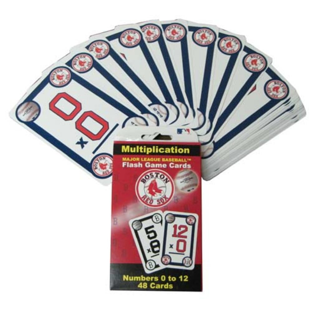 MLB Boston Red Sox Multiplication Math Flash Cards