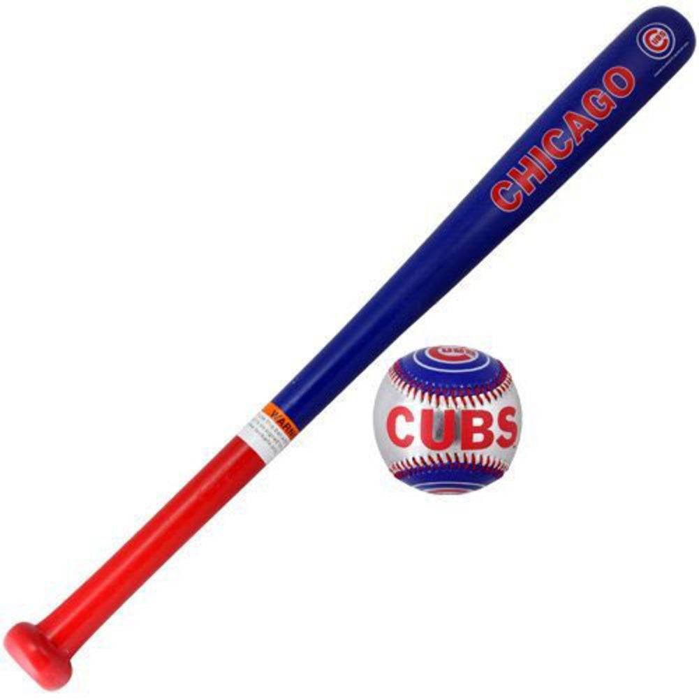 Chicago Cubs Wood Bat Soft Strike Baseball Set
