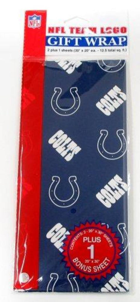 FLAT GIFT WRAP COLTS 15614